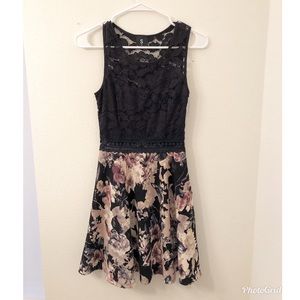 Short Lace and Floral Dress